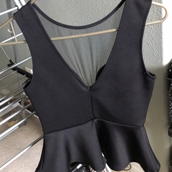 Black semi sheer women’s top. - Picture 2 of 3